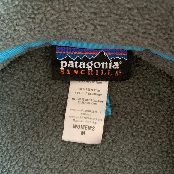 Patagonia Synchilla Snap-T Fleece Pullover Jacket Women’s Light Gray Red Size M - Picture 5 of 10